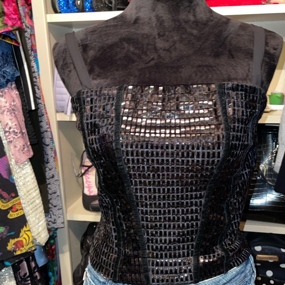 VTG Betsey Johnson Sequin Top